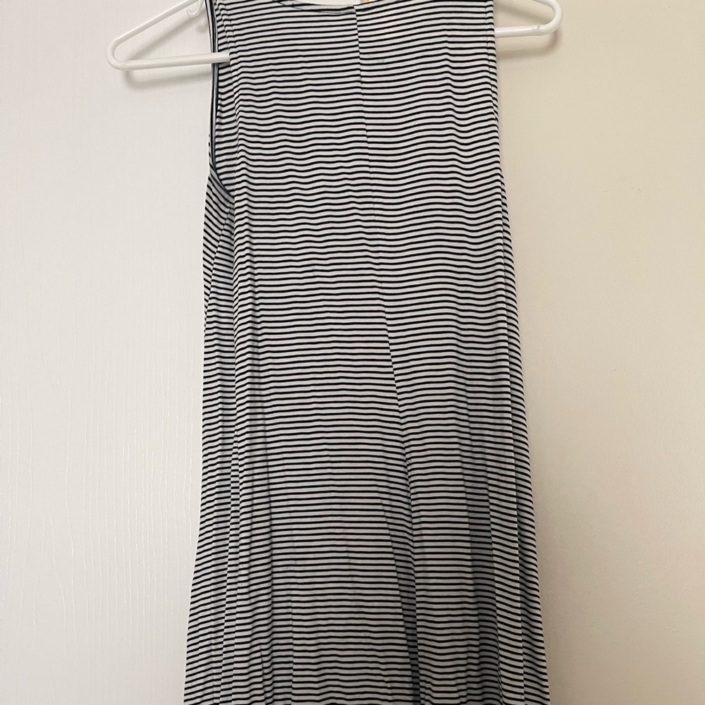 Mid Black and White Stripped dress